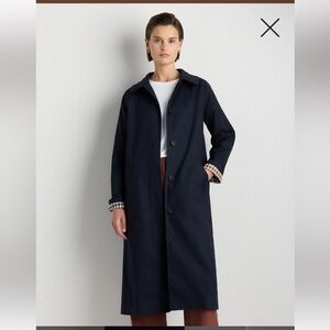 NWOT Quince Comfort Stretch Mac Coat